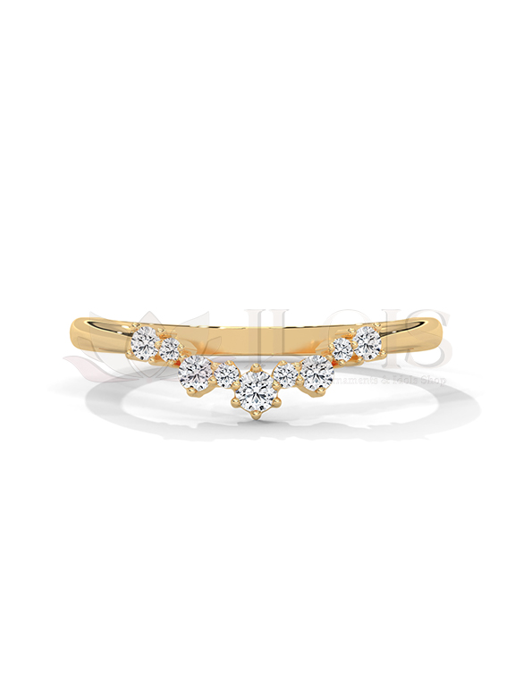 Graceful Curve Diamond Ring